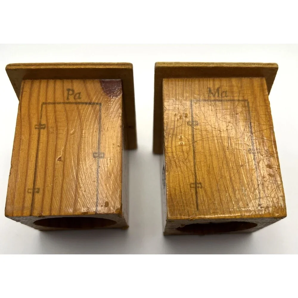 Ma and Pa Outhouse Salt/Pepper Shaker AND Covered Wagons 1949 Shakers